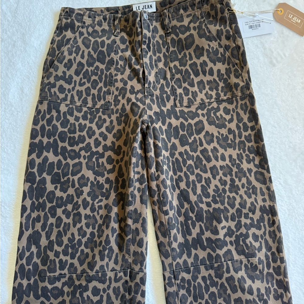 Brown Leopard Print Women’s Pants - Picture 2 of 4